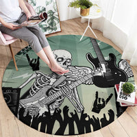 Electric Guitar Skull Round Carpet Lets Rock - Wonder Print Shop