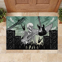 Electric Guitar Skull Rubber Doormat Lets Rock - Wonder Print Shop