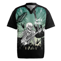 Electric Guitar Skull Rugby Jersey Lets Rock - Wonder Print Shop