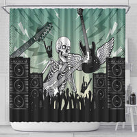 Electric Guitar Skull Shower Curtain Lets Rock - Wonder Print Shop