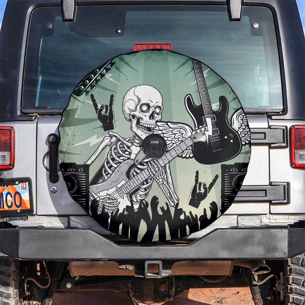 Electric Guitar Skull Spare Tire Cover Lets Rock - Wonder Print Shop