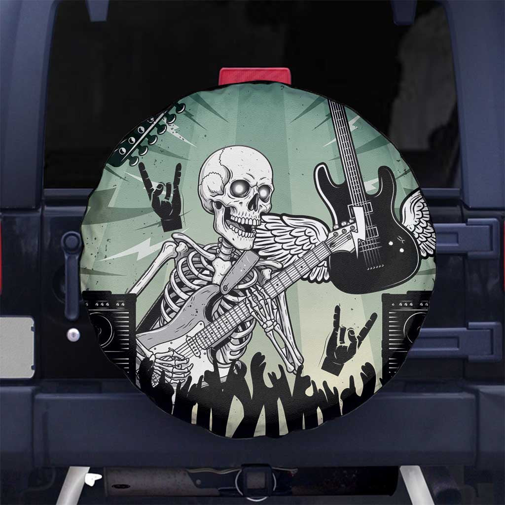 Electric Guitar Skull Spare Tire Cover Lets Rock - Wonder Print Shop