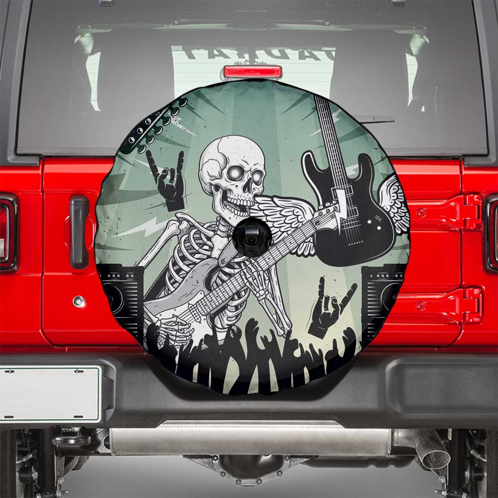 Electric Guitar Skull Spare Tire Cover Lets Rock - Wonder Print Shop