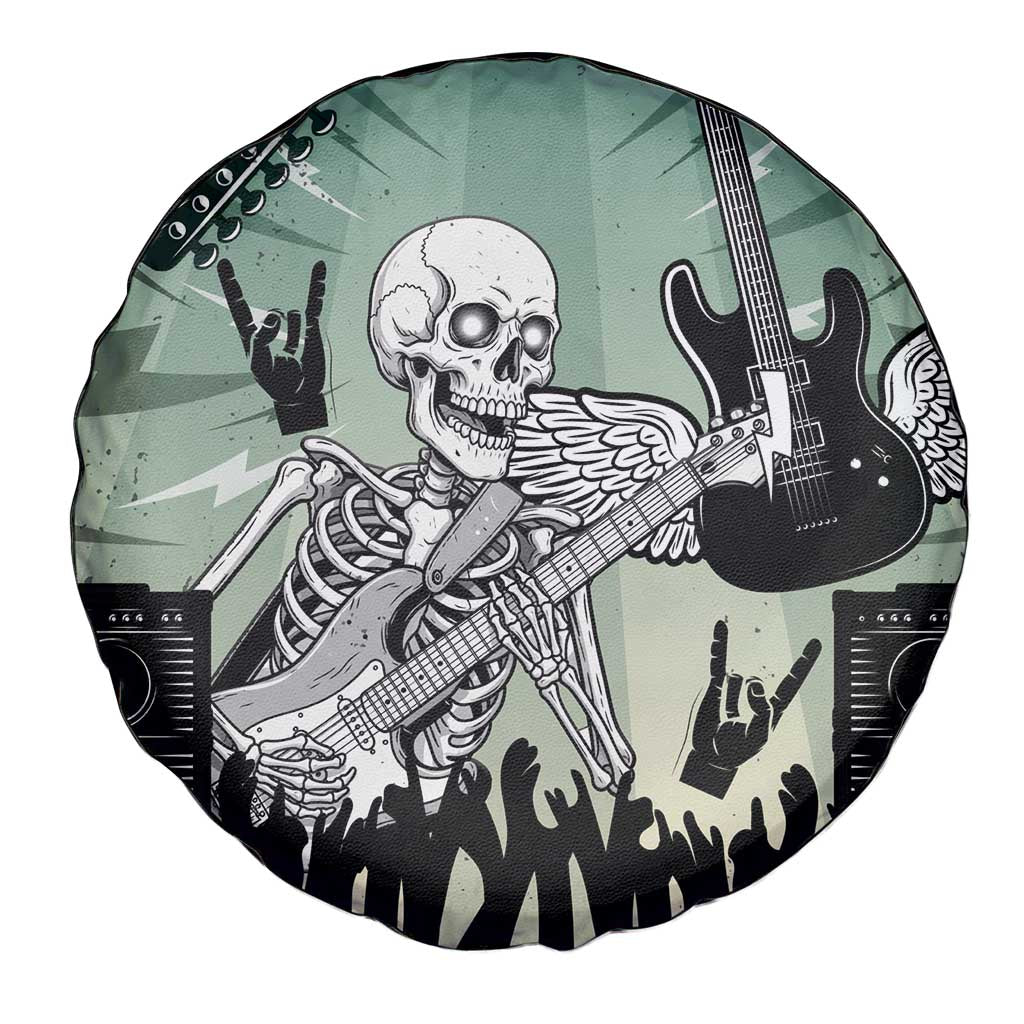 Electric Guitar Skull Spare Tire Cover Lets Rock - Wonder Print Shop
