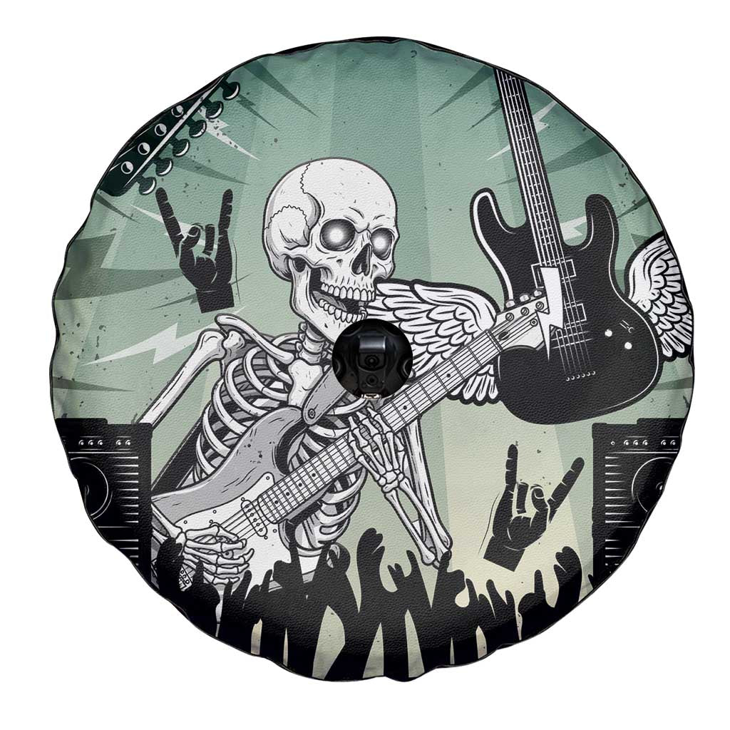 Electric Guitar Skull Spare Tire Cover Lets Rock - Wonder Print Shop
