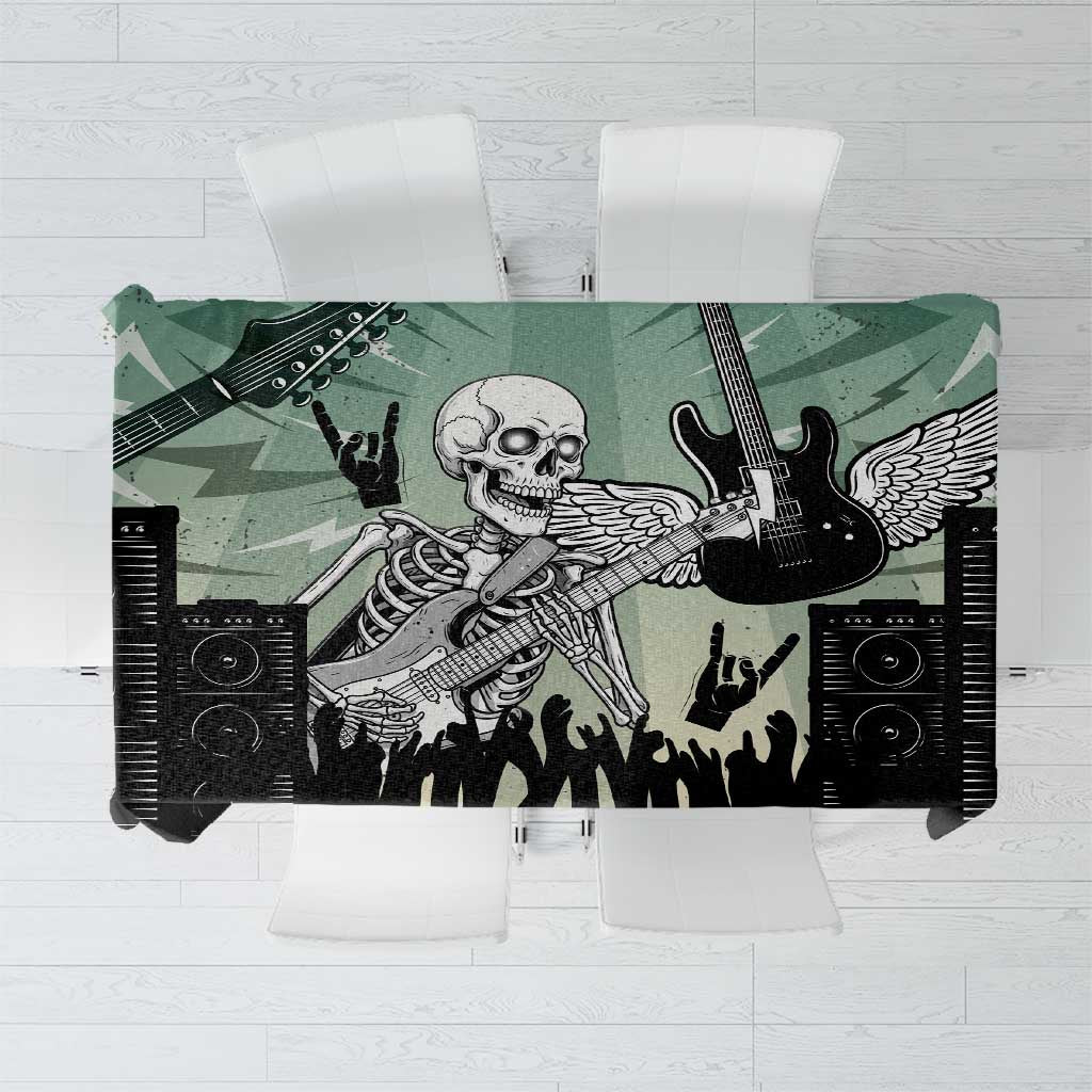Electric Guitar Skull Tablecloth Lets Rock - Wonder Print Shop