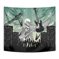 Electric Guitar Skull Tapestry Lets Rock - Wonder Print Shop