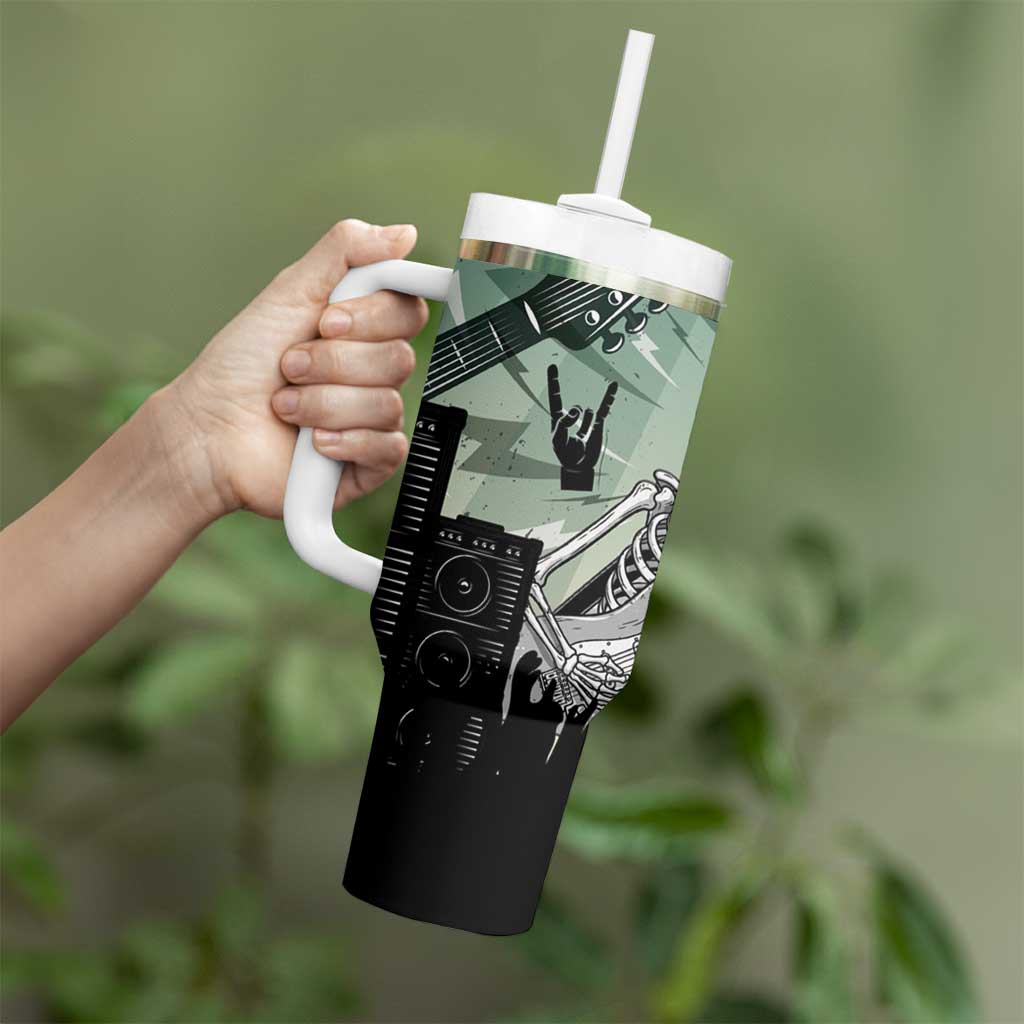 Electric Guitar Skull Tumbler With Handle Lets Rock - Wonder Print Shop