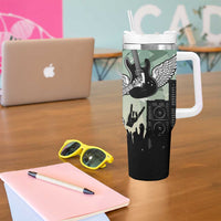 Electric Guitar Skull Tumbler With Handle Lets Rock - Wonder Print Shop