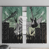 Electric Guitar Skull Window Curtain Lets Rock - Wonder Print Shop