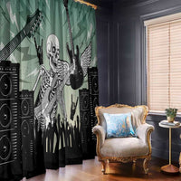 Electric Guitar Skull Window Curtain Lets Rock - Wonder Print Shop