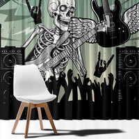 Electric Guitar Skull Window Curtain Lets Rock - Wonder Print Shop