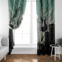 Electric Guitar Skull Window Curtain Lets Rock - Wonder Print Shop
