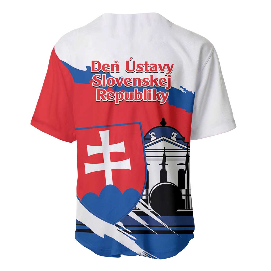 Slovakia Constitution Day Baseball Jersey Slovensko Grassalkovich Palace With Coat Of Arms - Wonder Print Shop