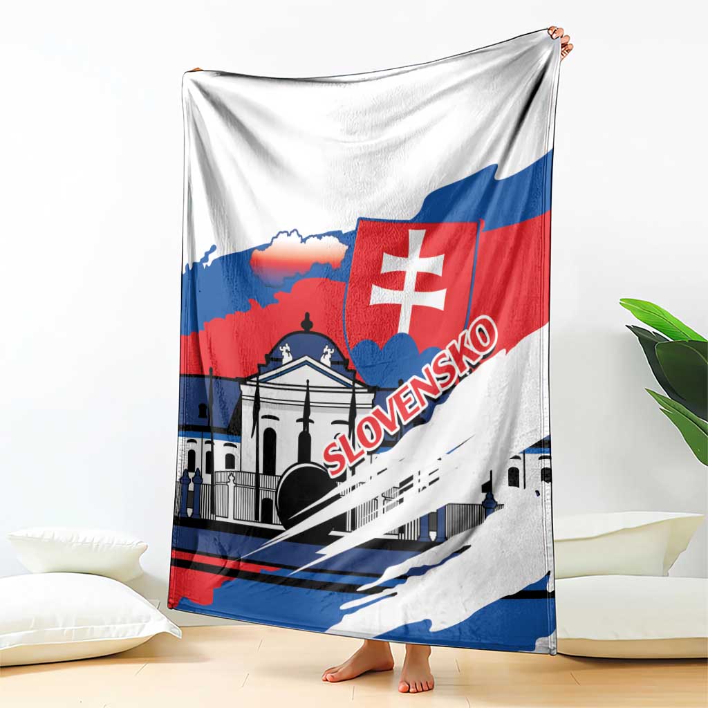Slovakia Constitution Day Blanket Slovensko Grassalkovich Palace With Coat Of Arms