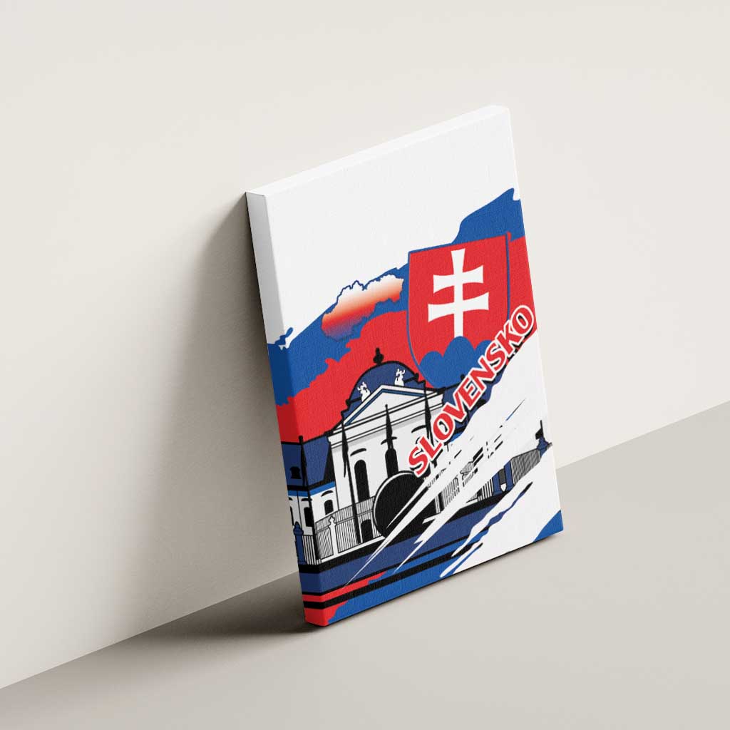 Slovakia Constitution Day Canvas Wall Art Slovensko Grassalkovich Palace With Coat Of Arms - Wonder Print Shop
