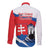 Slovakia Constitution Day Long Sleeve Button Shirt Slovensko Grassalkovich Palace With Coat Of Arms - Wonder Print Shop