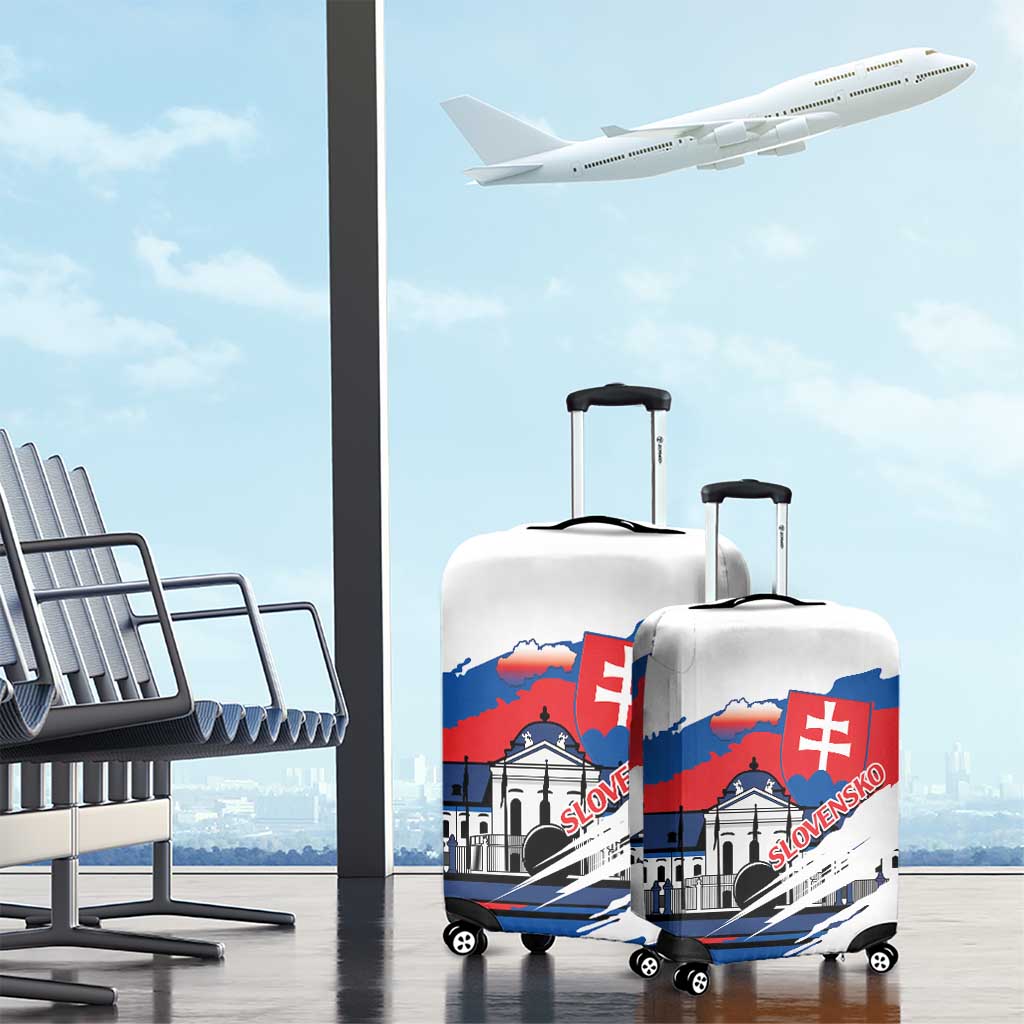 Slovakia Constitution Day Luggage Cover Slovensko Grassalkovich Palace With Coat Of Arms - Wonder Print Shop