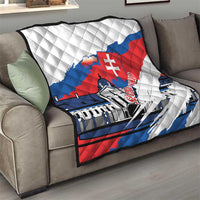 Slovakia Constitution Day Quilt Slovensko Grassalkovich Palace With Coat Of Arms - Wonder Print Shop