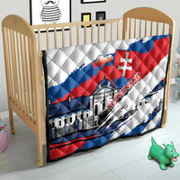 Slovakia Constitution Day Quilt Slovensko Grassalkovich Palace With Coat Of Arms - Wonder Print Shop
