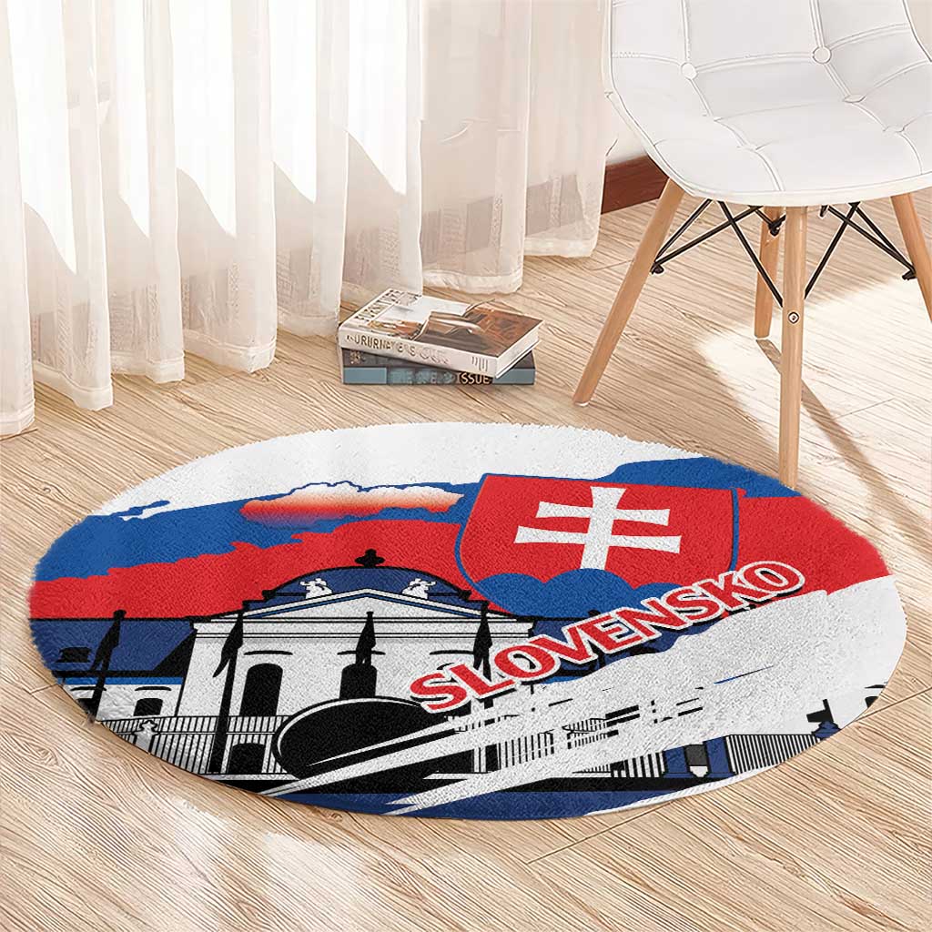 Slovakia Constitution Day Round Carpet Slovensko Grassalkovich Palace With Coat Of Arms