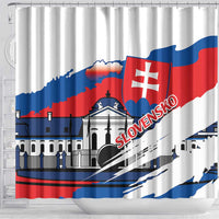 Slovakia Constitution Day Shower Curtain Slovensko Grassalkovich Palace With Coat Of Arms