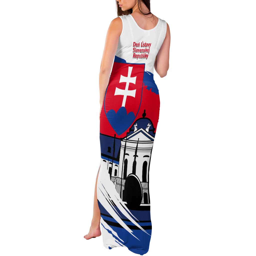 Slovakia Constitution Day Tank Maxi Dress Slovensko Grassalkovich Palace With Coat Of Arms - Wonder Print Shop