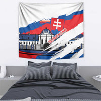 Slovakia Constitution Day Tapestry Slovensko Grassalkovich Palace With Coat Of Arms - Wonder Print Shop