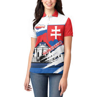 Slovakia Constitution Day Women Polo Shirt Slovensko Grassalkovich Palace With Coat Of Arms - Wonder Print Shop