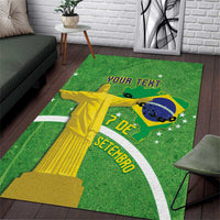Personalized Brazil Independence Day Area Rug Brasil Map Christ The Redeemer 7 De Setembro - Wonder Print Shop