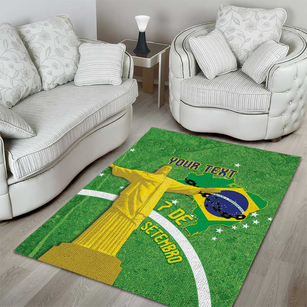 Personalized Brazil Independence Day Area Rug Brasil Map Christ The Redeemer 7 De Setembro - Wonder Print Shop
