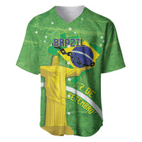 Personalized Brazil Independence Day Baseball Jersey Brasil Map Christ The Redeemer 7 De Setembro - Wonder Print Shop