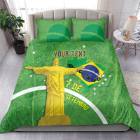 Personalized Brazil Independence Day Bedding Set Brasil Map Christ The Redeemer 7 De Setembro - Wonder Print Shop