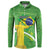Personalized Brazil Independence Day Button Sweatshirt Brasil Map Christ The Redeemer 7 De Setembro - Wonder Print Shop