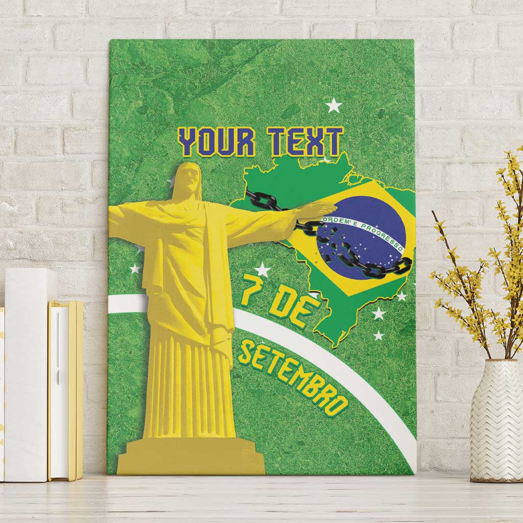 Personalized Brazil Independence Day Canvas Wall Art Brasil Map Christ The Redeemer 7 De Setembro - Wonder Print Shop