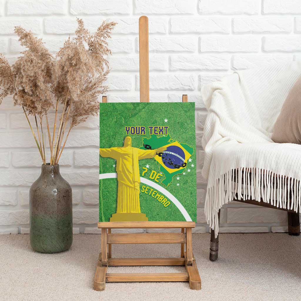 Personalized Brazil Independence Day Canvas Wall Art Brasil Map Christ The Redeemer 7 De Setembro - Wonder Print Shop