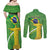 Personalized Brazil Independence Day Couples Matching Off Shoulder Maxi Dress and Long Sleeve Button Shirt Brasil Map Christ The Redeemer 7 De Setembro - Wonder Print Shop