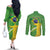 Personalized Brazil Independence Day Couples Matching Off The Shoulder Long Sleeve Dress and Long Sleeve Button Shirt Brasil Map Christ The Redeemer 7 De Setembro