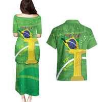 Personalized Brazil Independence Day Couples Matching Puletasi and Hawaiian Shirt Brasil Map Christ The Redeemer 7 De Setembro - Wonder Print Shop