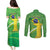 Personalized Brazil Independence Day Couples Matching Puletasi and Long Sleeve Button Shirt Brasil Map Christ The Redeemer 7 De Setembro - Wonder Print Shop