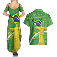 Personalized Brazil Independence Day Couples Matching Summer Maxi Dress and Hawaiian Shirt Brasil Map Christ The Redeemer 7 De Setembro - Wonder Print Shop