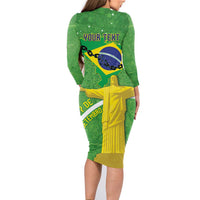 Personalized Brazil Independence Day Family Matching Long Sleeve Bodycon Dress and Hawaiian Shirt Brasil Map Christ The Redeemer 7 De Setembro - Wonder Print Shop
