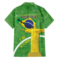 Personalized Brazil Independence Day Family Matching Off Shoulder Maxi Dress and Hawaiian Shirt Brasil Map Christ The Redeemer 7 De Setembro - Wonder Print Shop