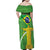 Personalized Brazil Independence Day Family Matching Off Shoulder Maxi Dress and Hawaiian Shirt Brasil Map Christ The Redeemer 7 De Setembro - Wonder Print Shop