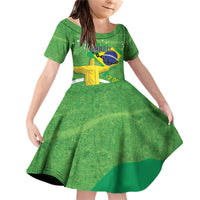 Personalized Brazil Independence Day Family Matching Off Shoulder Short Dress and Hawaiian Shirt Brasil Map Christ The Redeemer 7 De Setembro - Wonder Print Shop