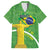 Personalized Brazil Independence Day Family Matching Off Shoulder Short Dress and Hawaiian Shirt Brasil Map Christ The Redeemer 7 De Setembro - Wonder Print Shop