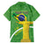 Personalized Brazil Independence Day Family Matching Off Shoulder Short Dress and Hawaiian Shirt Brasil Map Christ The Redeemer 7 De Setembro - Wonder Print Shop