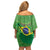 Personalized Brazil Independence Day Family Matching Off Shoulder Short Dress and Hawaiian Shirt Brasil Map Christ The Redeemer 7 De Setembro - Wonder Print Shop