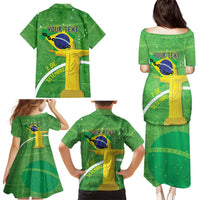 Personalized Brazil Independence Day Family Matching Puletasi and Hawaiian Shirt Brasil Map Christ The Redeemer 7 De Setembro - Wonder Print Shop