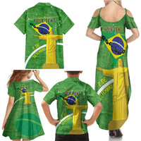 Personalized Brazil Independence Day Family Matching Summer Maxi Dress and Hawaiian Shirt Brasil Map Christ The Redeemer 7 De Setembro - Wonder Print Shop